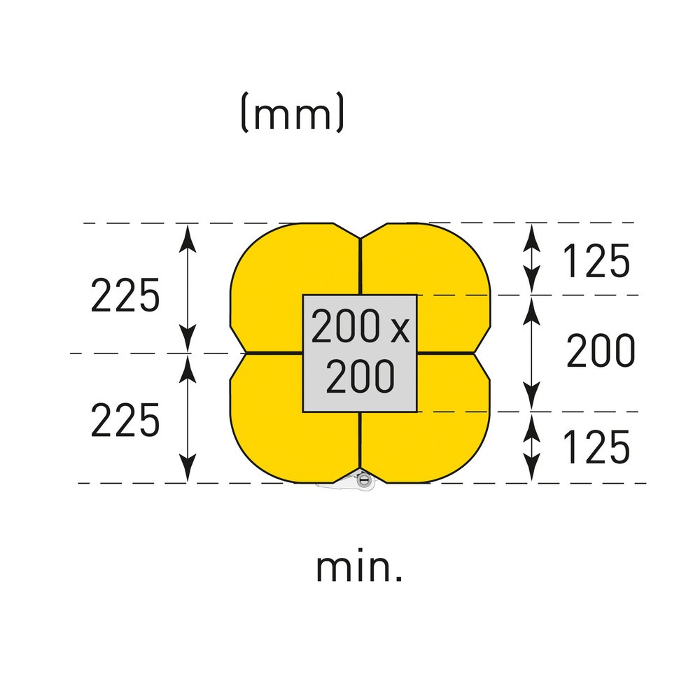 Product image no. 7: MORAVIA column collision protection, height 1,100 mm, for column dimensions (WxD) 200-300 x 200-300 mm