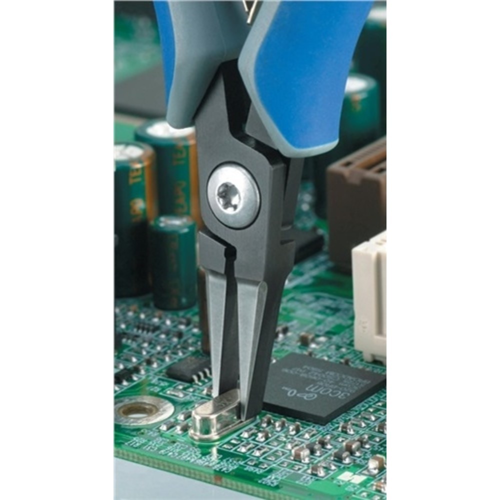N° de l'image du produit 2 : Pince plate électronique de précision longueur totale 135 mm largeur à plat mâch
