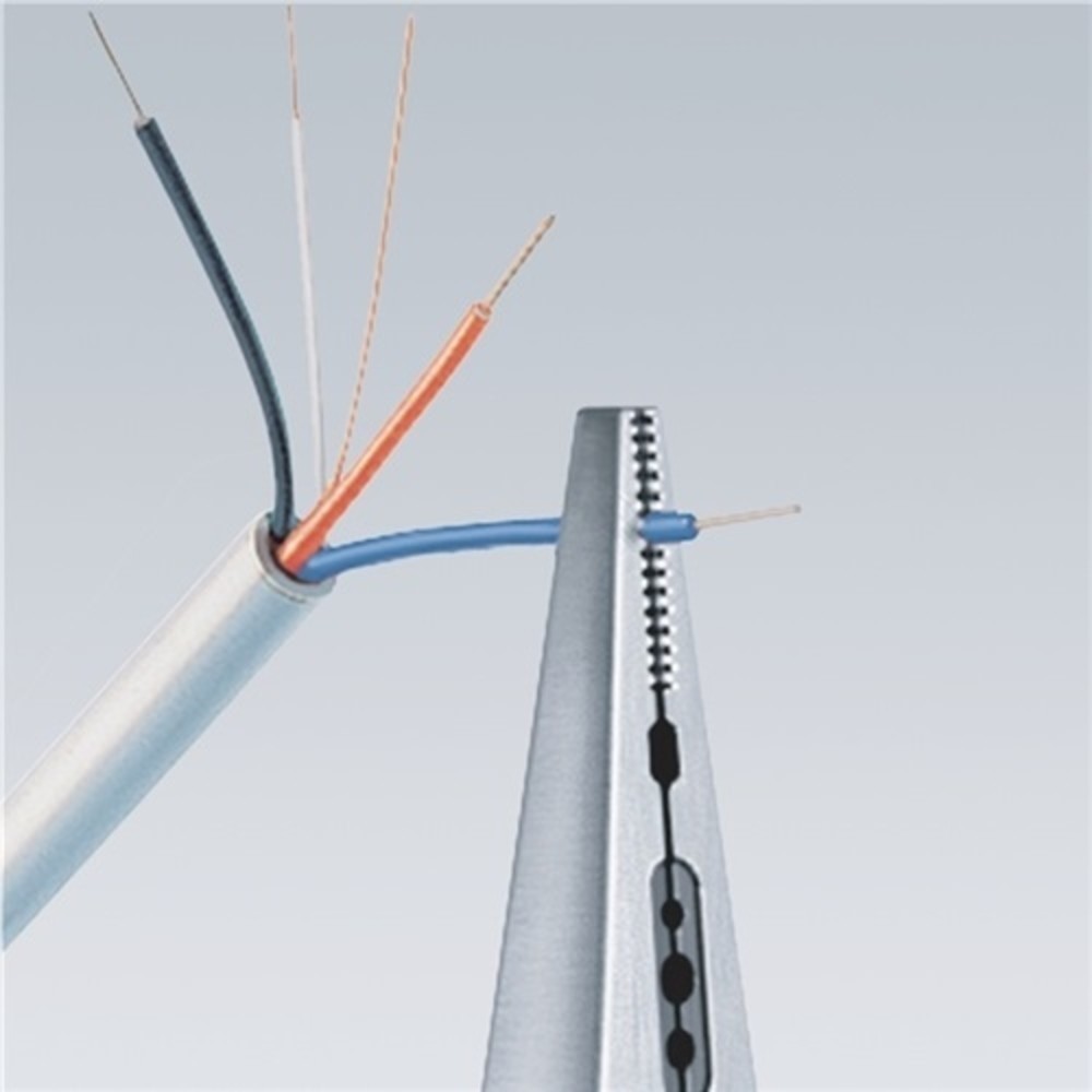 N° de l'image du produit 2 : Pince à câbler longueur 160 mm 0,5-0,75/1,5/2,5 mm² poli revêt. en plastique KNI