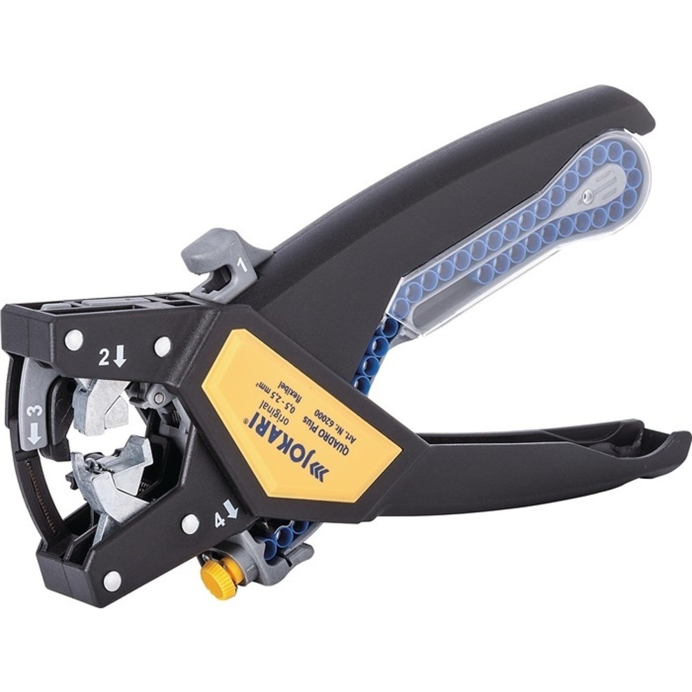 N° de l'image du produit 1 : Pince à dénuder automatique QUADRO Plus longueur 259 mm 0,5-2,5 mm² JOKARI