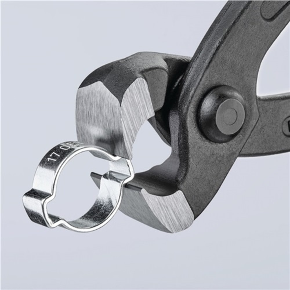 N° de l'image du produit 2 : Pince pour tuyaux souples longueur totale 220 mm tête noire atramentée revêt. pl