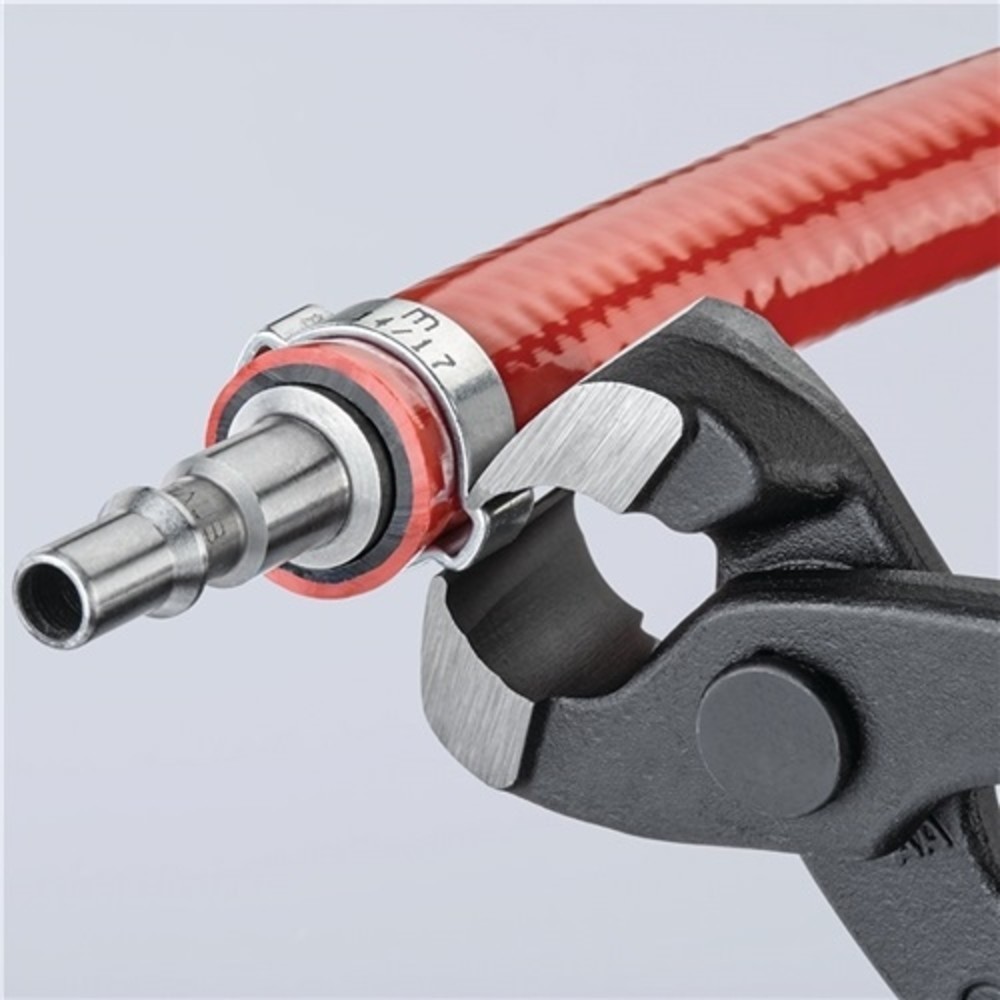 N° de l'image du produit 3 : Pince pour tuyaux souples longueur totale 220 mm tête noire atramentée revêt. pl