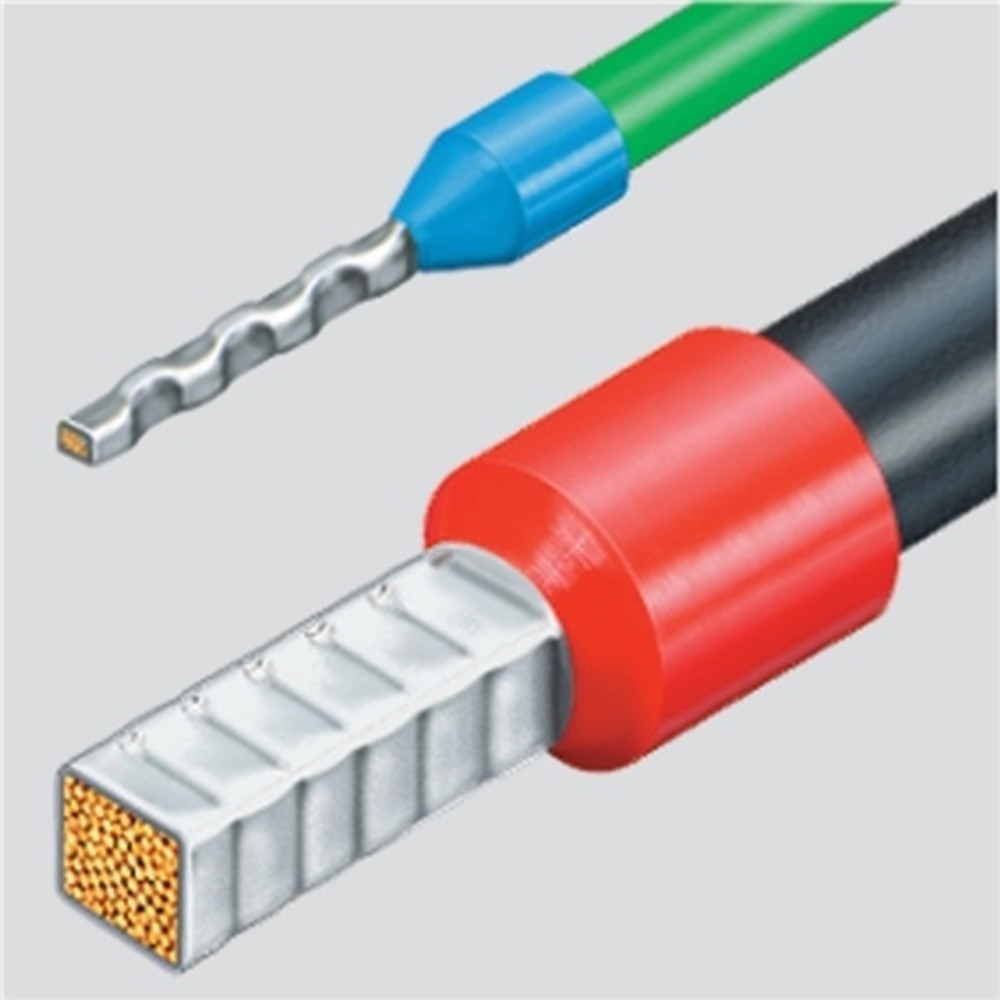 N° de l'image du produit 2 : Pince à sertir longueur totale 190 mm 0,08-10,0 (AWG 28-7) mm² bruni gaines mult