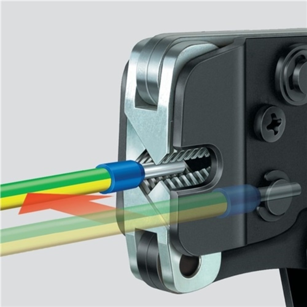 N° de l'image du produit 7 : Pince à sertir longueur totale 190 mm 0,08-10,0 (AWG 28-7) mm² bruni gaines mult