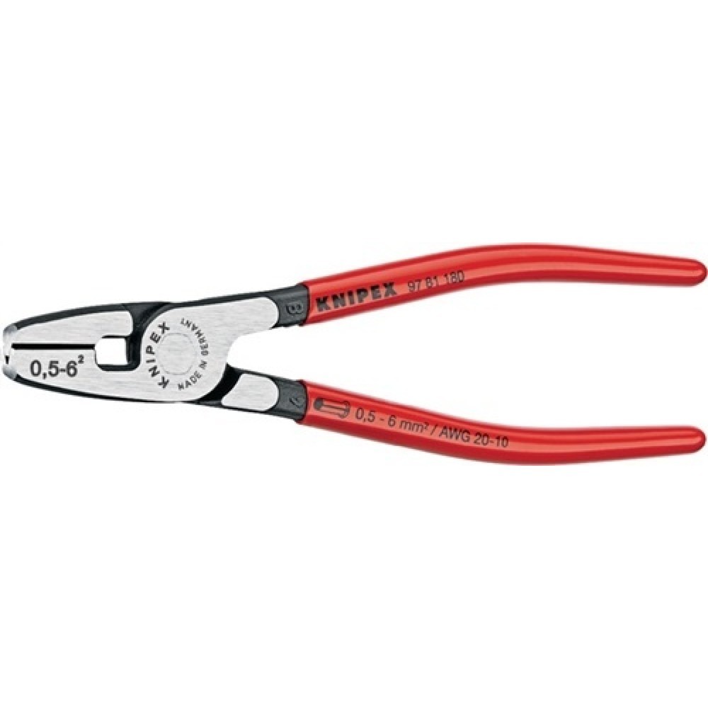 N° de l'image du produit 1 : Pince pour embouts de câble longueur totale 180 mm 0,5-6,0 (AWG 20-10) mm² poli