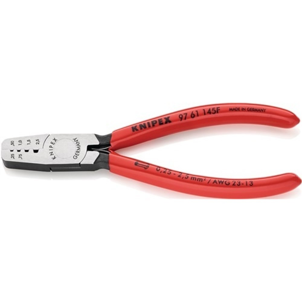Illustration du produit: Pince pour embouts de câble longueur totale 145 mm 0,25-2,5 (AWG 23-13) mm² poli