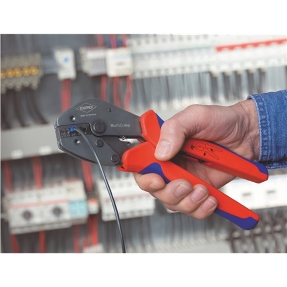N° de l'image du produit 5 : Pince à sertir MultiCrimp® longueur 250 mm 3 embouts de rechange KNIPEX