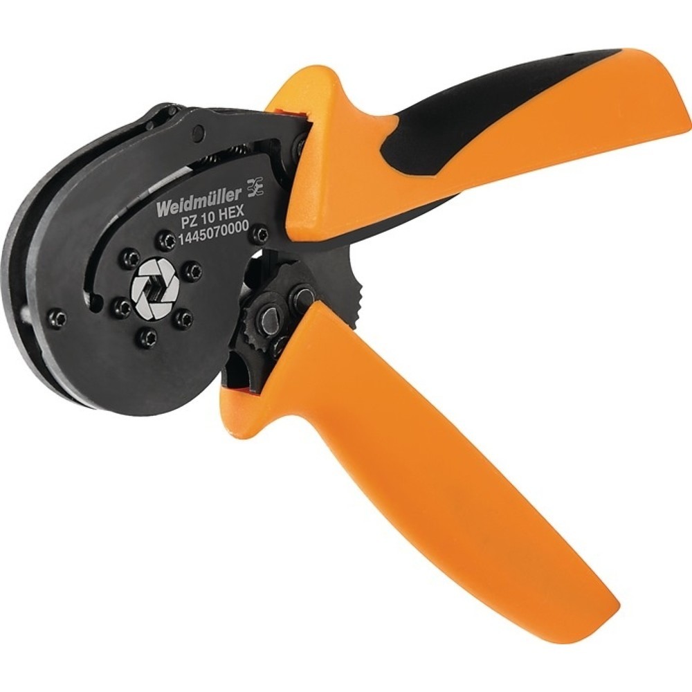 Illustration du produit: Pince à sertir PZ 10 HEX longueur 195 mm 0,14-10 (env. AWG 26... 8) mm² WEIDMÜLL