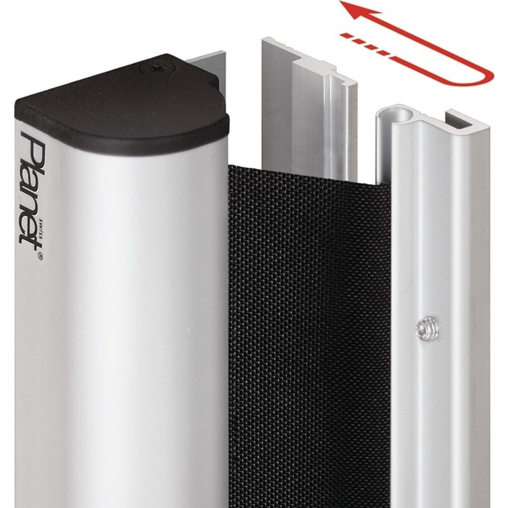 Produktabbildung: PLANET Fingerschutz Rollo FSR 6000 Quick Länge 1925 mm, silberfarben eloxiert, Bandgegenseite