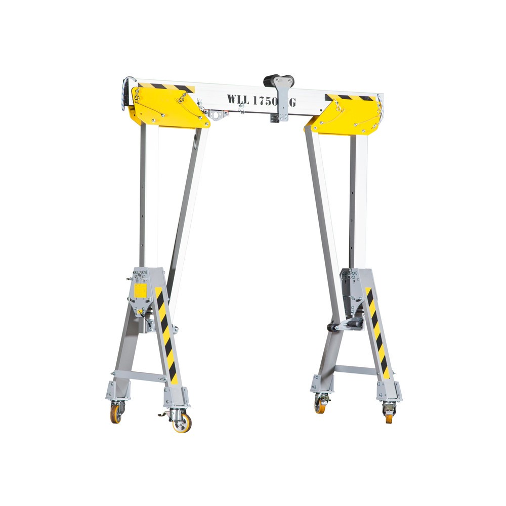 Product afbeelding: Aluminium portaalkraan PLANETA RLPK, incl. rateltakel, verrijdbaar, lengte 2000 mm, draagvermogen 2000 kg, grootte S
