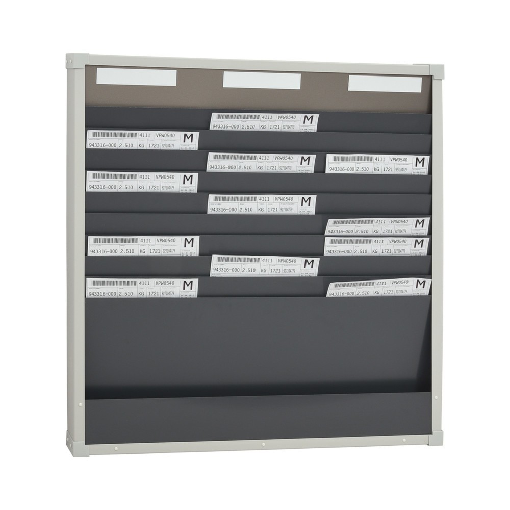 Obrázek produktu: Panel plánovače s kartami, 3 řady, 10 přihrádek, V×Š 750 × 720 mm