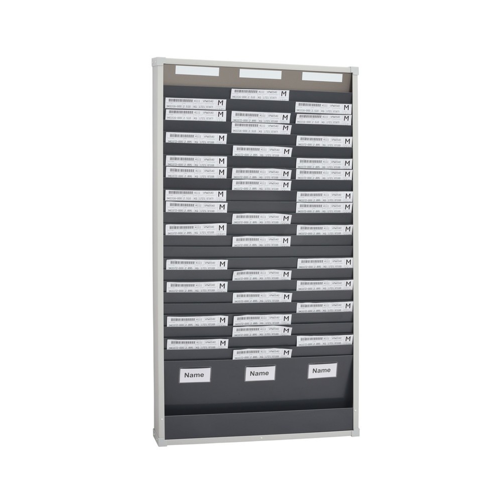 Obrázek produktu: Panel plánovače s kartami, 3 řady, 25 přihrádek, V×Š 1 350 × 720 mm