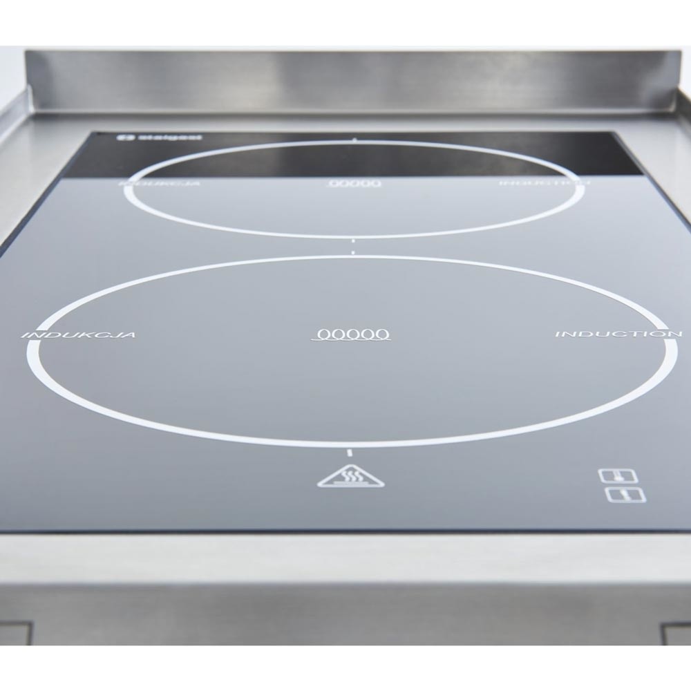 N° de l'image du produit 6 : Plaque de cuisson à induction Stalgast avec 2 foyers et meuble bas avec 2 portes, Série 700 ND