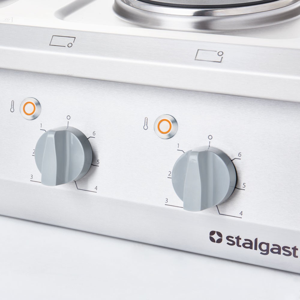 N° de l'image du produit 2 : Plaque de cuisson électrique Stalgast à poser avec 4 plaques, Série 700 ND