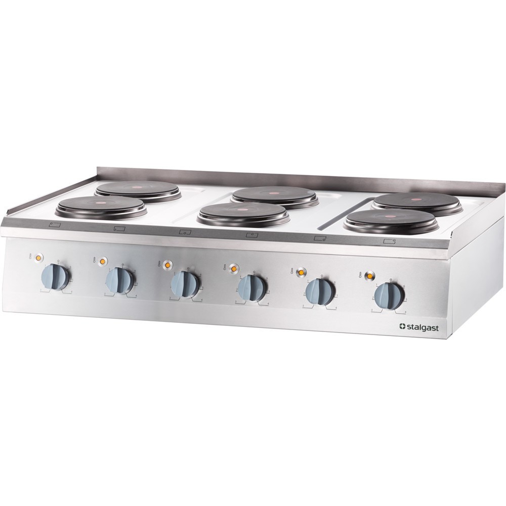 Illustration du produit: Plaque de cuisson électrique Stalgast à poser avec 6 plaques, Série 700 ND