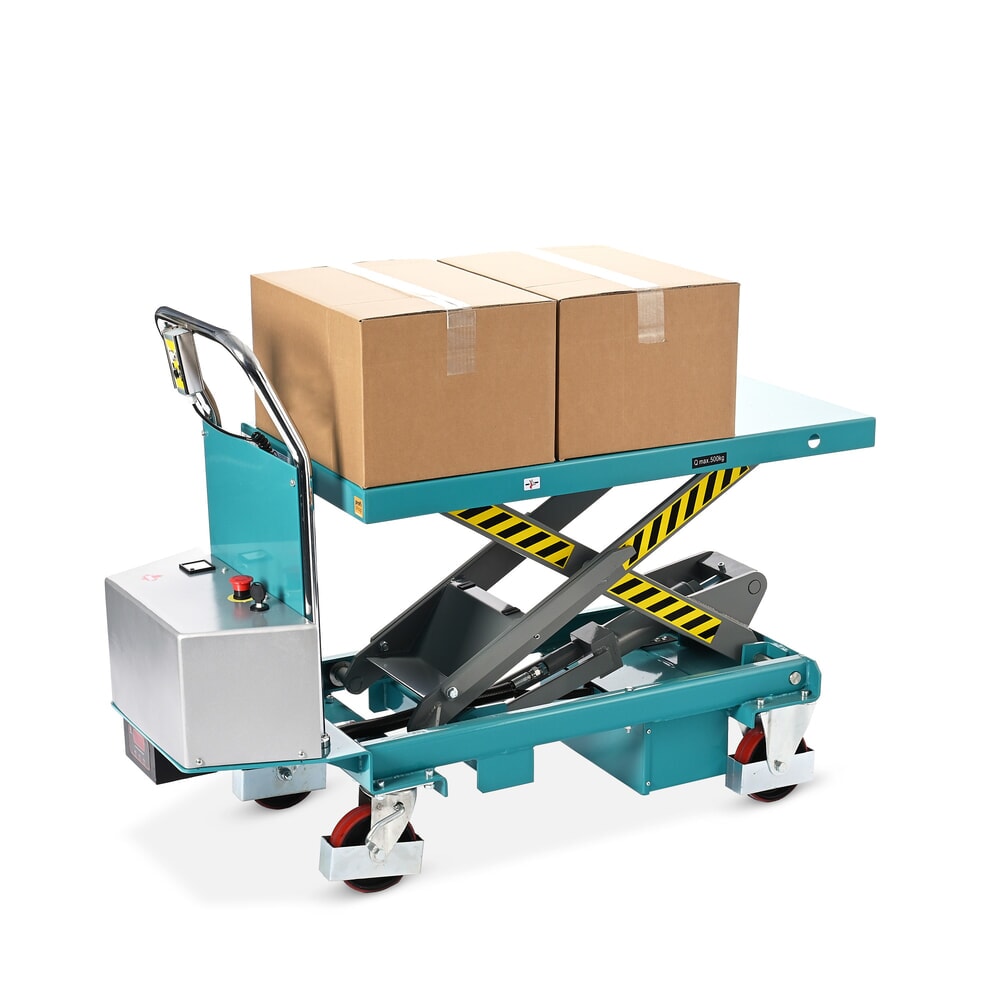 Número de imagen del producto 4: Carro tijera con mesa elevadora, eléctrico, capacidad 500kg, Ameise®