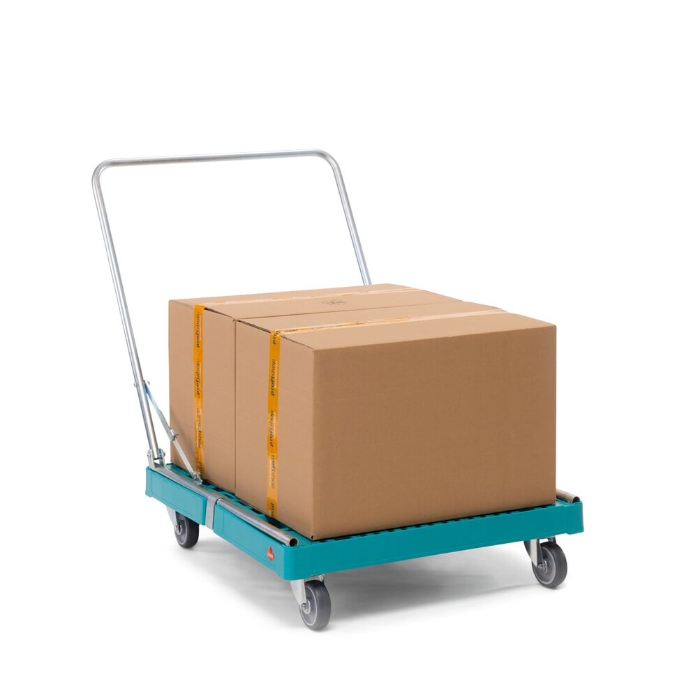 N° de l'image du produit 3 : Ameise® Plateau à roulettes avec dossier de poussée, capacité de charge 300 kg, 2 roues fixes et 2 roues directrices
