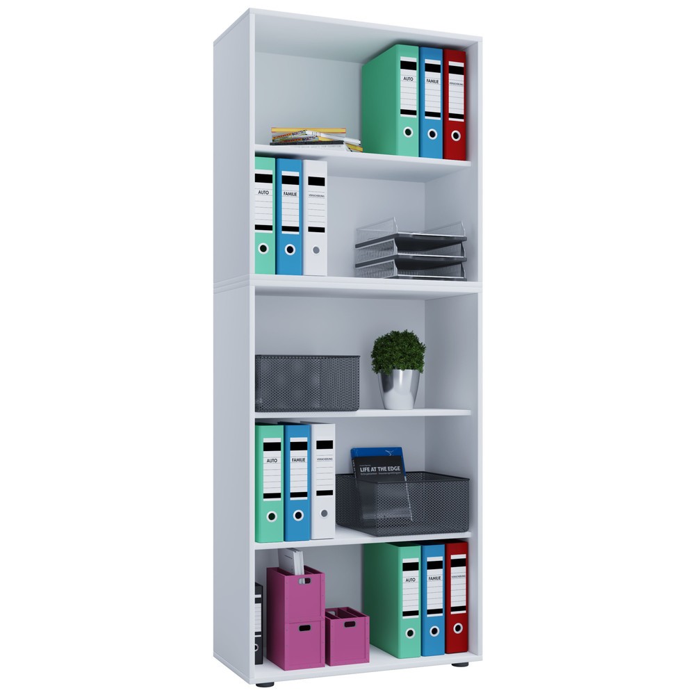 N° de l'image du produit 1 : Lona Tablette de bureau, 5 compartiments, HxLxP 1 780 x 700 x 400 mm, blanc