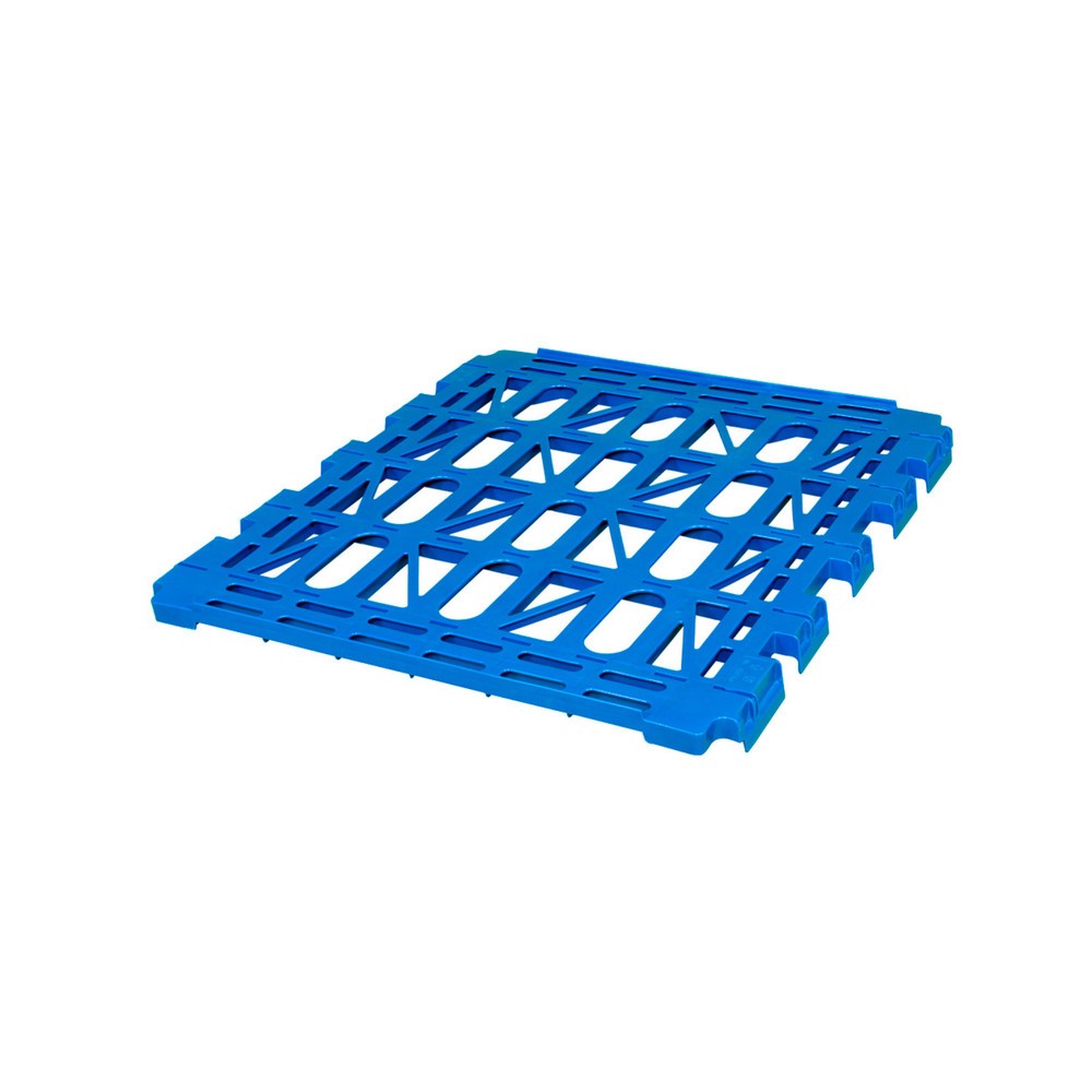N° de l'image du produit 2 : Plateau intermédiaire en HDPE pour conteneur à roulettes 4 côtés, lxP 710 x 710 mm, bleu gentiane