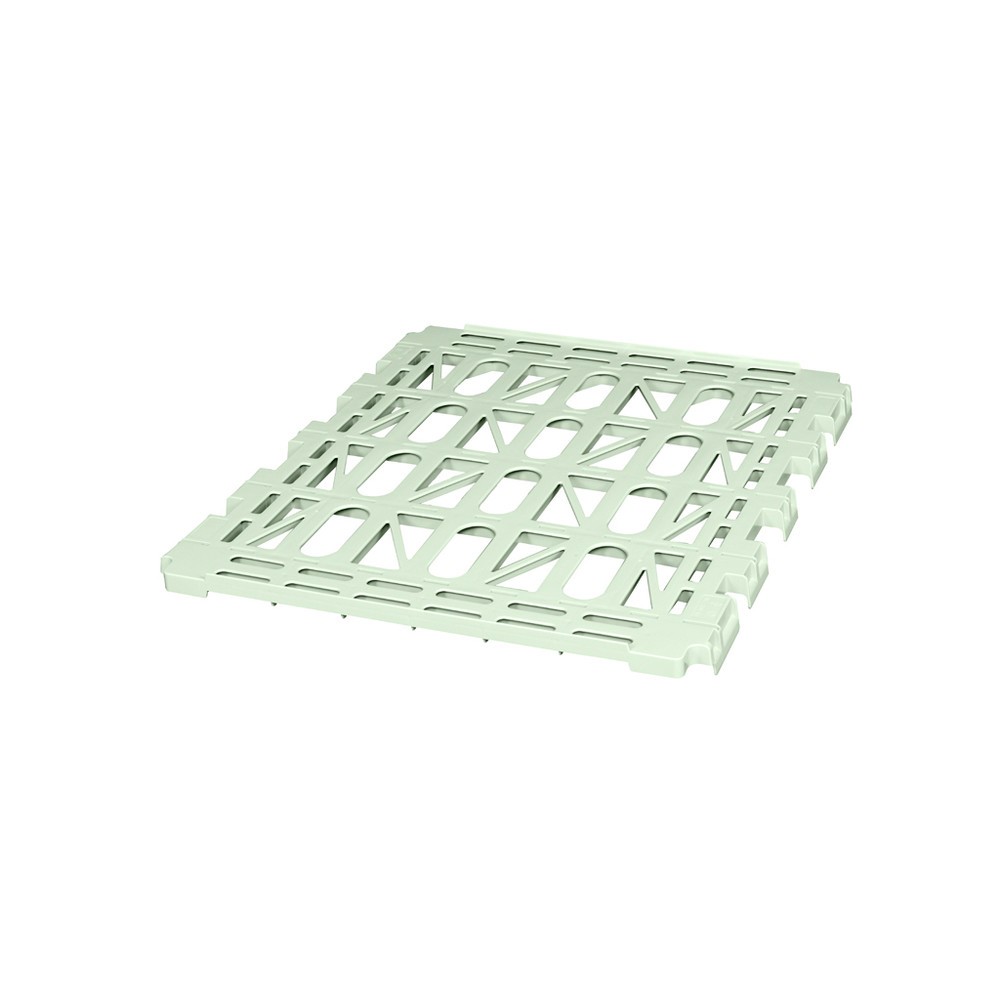 N° de l'image du produit 2 : Plateau intermédiaire en HDPE pour conteneur à roulettes 4 côtés, lxP 710 x 710 mm, gris silex