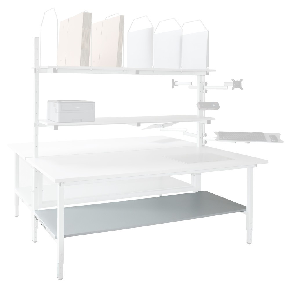 N° de l'image du produit 3 : Plateau intermédiaire pour table d'emballage, largeur 2 000 mm, anthracite