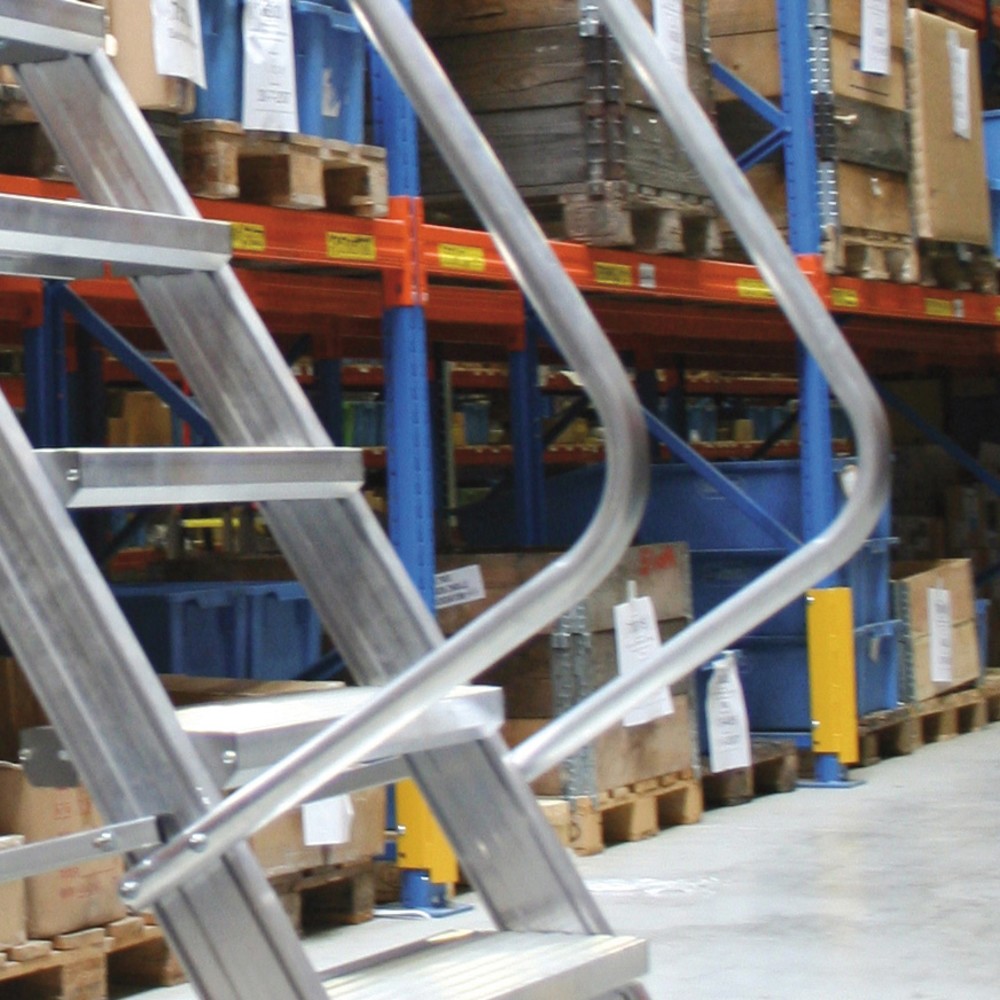 Productafbeelding nr. 4: Platformtrap 60° (verrijdbaar), 4 wielen, 3 treden