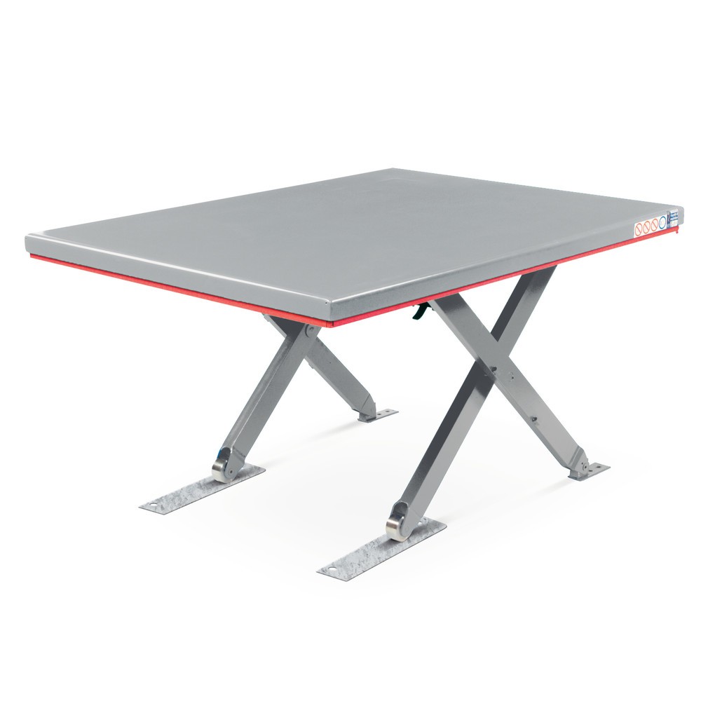 Obrázek produktu: Plochý zvedací stůl s nůžkovým mechanismem FLEXLIFT, uzavřený, nosnost 600 kg, plošina po 1400 × 900 mm, 230 V