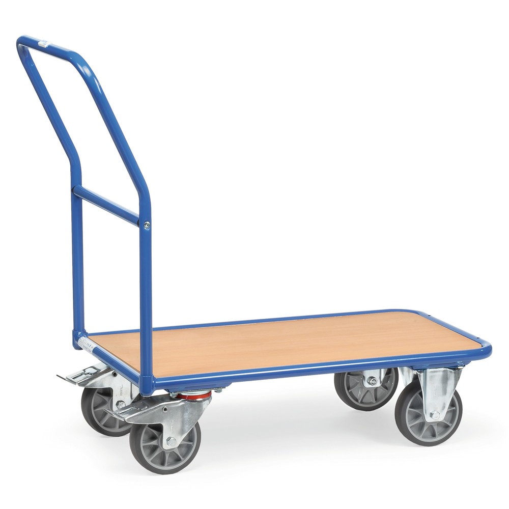 Obrázok výrobku: Plošinový vozík fetra® s drevenou nakladacou plochou š x h 500 x 850 mm, nosnosť 400 kg