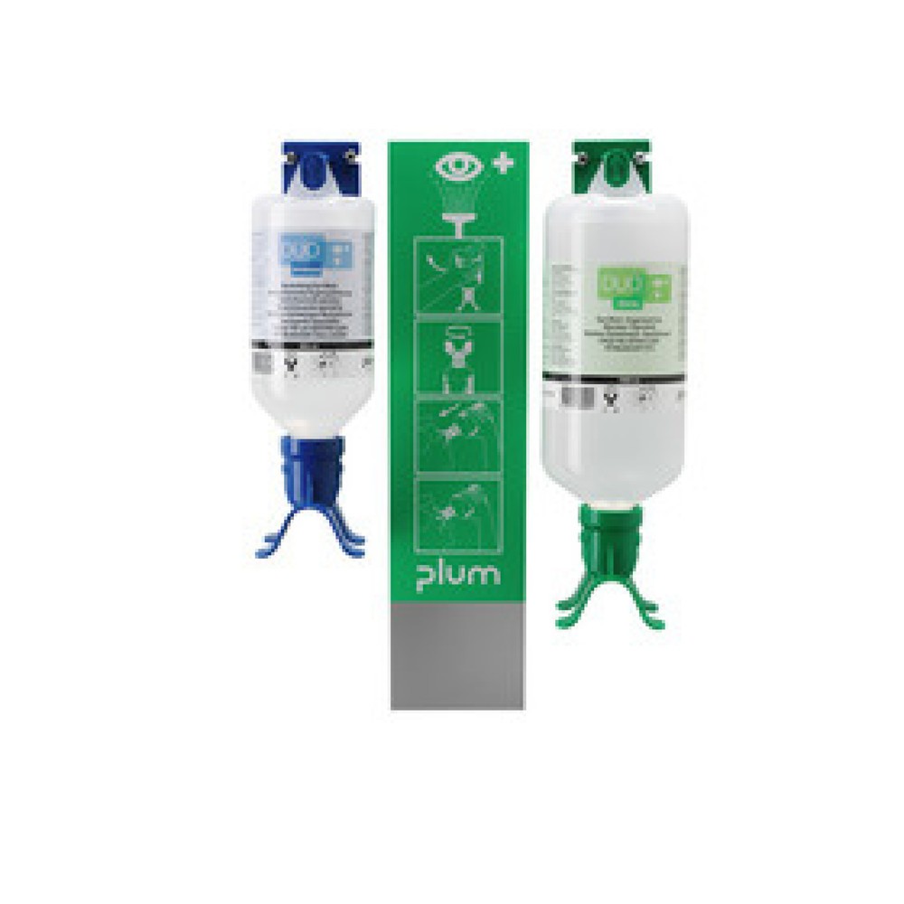 Plum Augen-Notfallstation Duo Combi, Inhalt: 1x 1000 ml Augenspüllösung, 1x 500 ml pH Neutral Produktabbildung: Plum Augen-Notfallstation Duo Combi, Inhalt: 1x 1000 ml Augenspüllösung, 1x 500 ml pH Neutral
