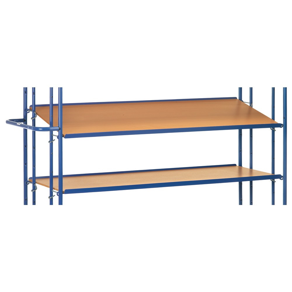Zdjęcie produktu nr 1: Dodatkowa półka, płyta sitodrukowa do wózka piętrowego na pojemniki euro fetra®, powierzchnia ładunkowa 1 250 x 610 mm