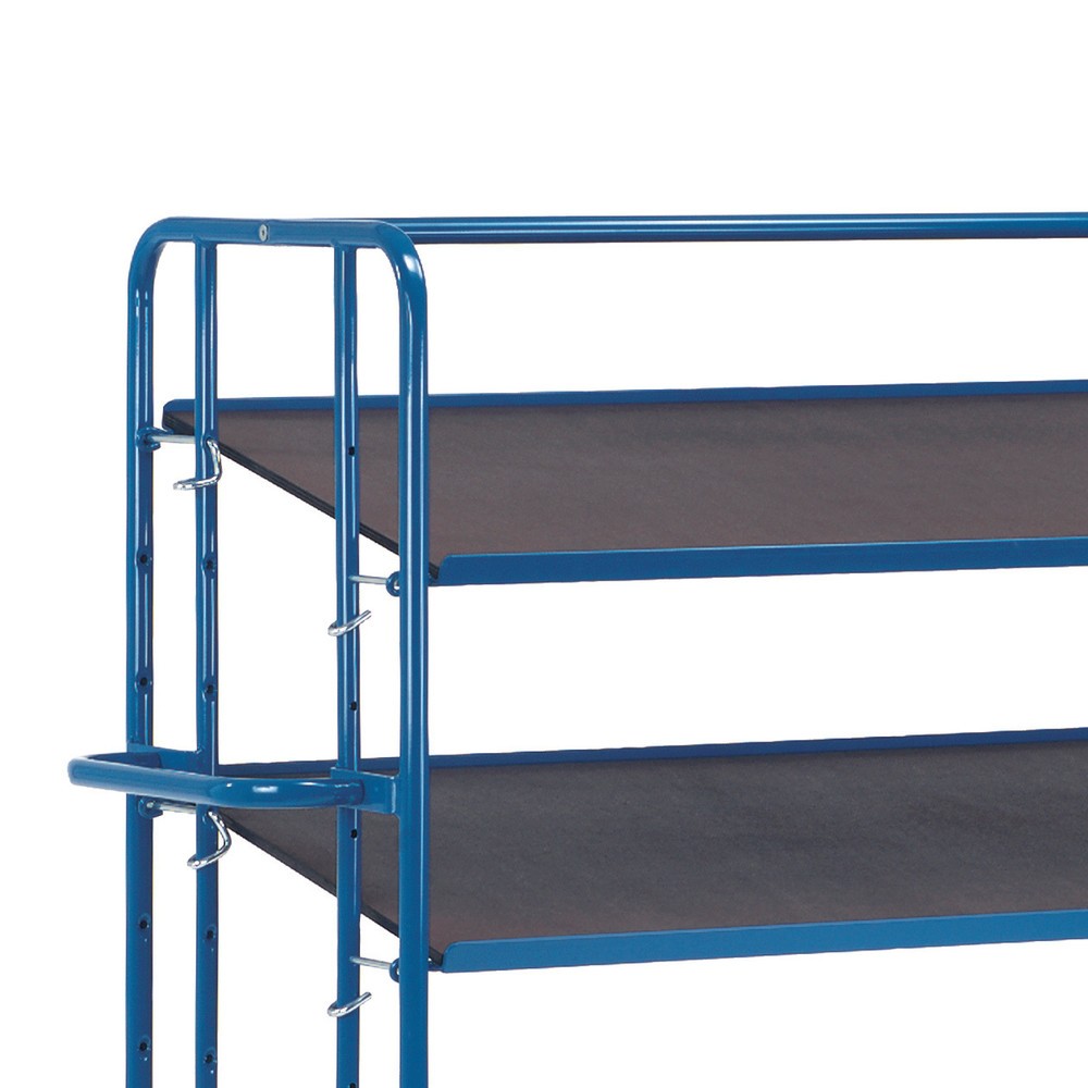 Zdjęcie produktu: Dodatkowa półka, płyta sitodrukowa do wózka piętrowego na pojemniki euro fetra®, powierzchnia ładunkowa 1650 x 610 mm