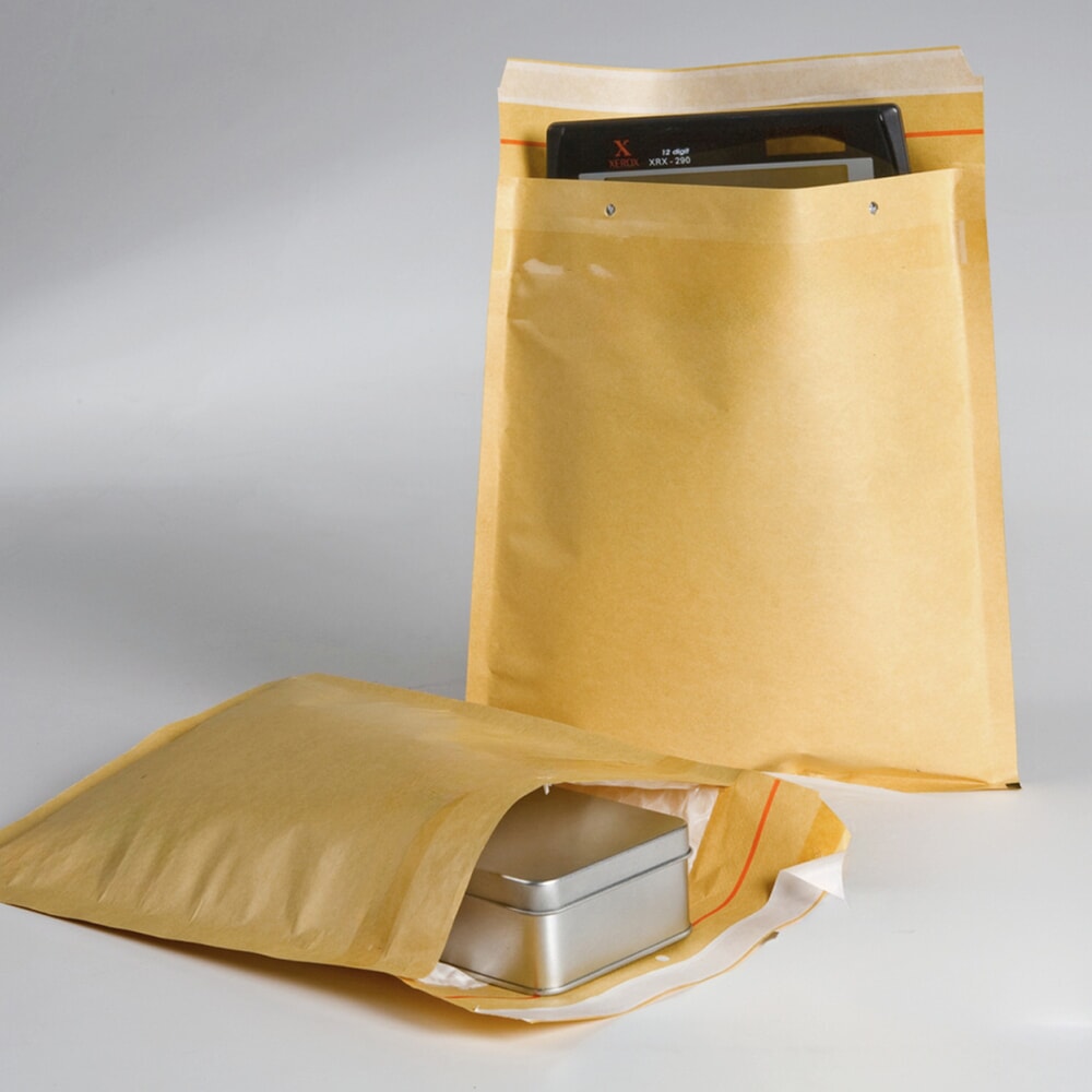 N° de l'image du produit 3 : Pochettes d’expédition à film à bulles, dimensions intérieures Lxl 215 x 340 mm, jaune d’or