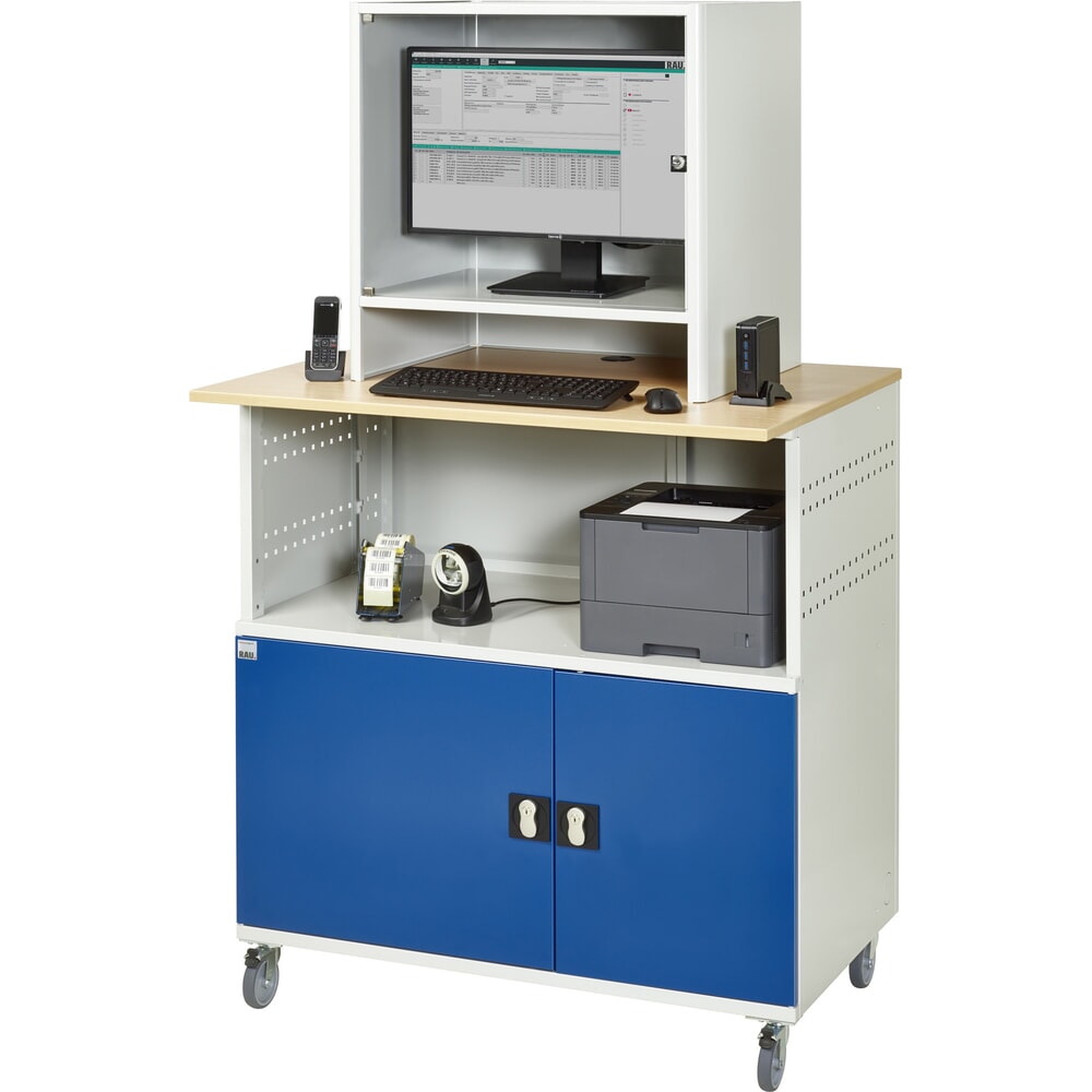 Číslo obrázku produktu 7: Mobilní počítačový stůl RAU s krytem na monitor
