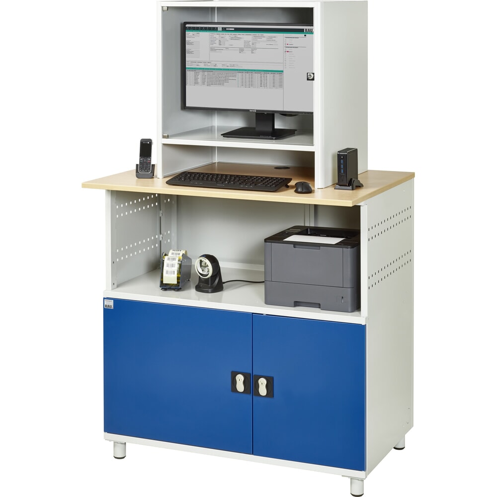 Číslo obrázku produktu 7: Stacionární počítačový stůl RAU s krytem na monitor