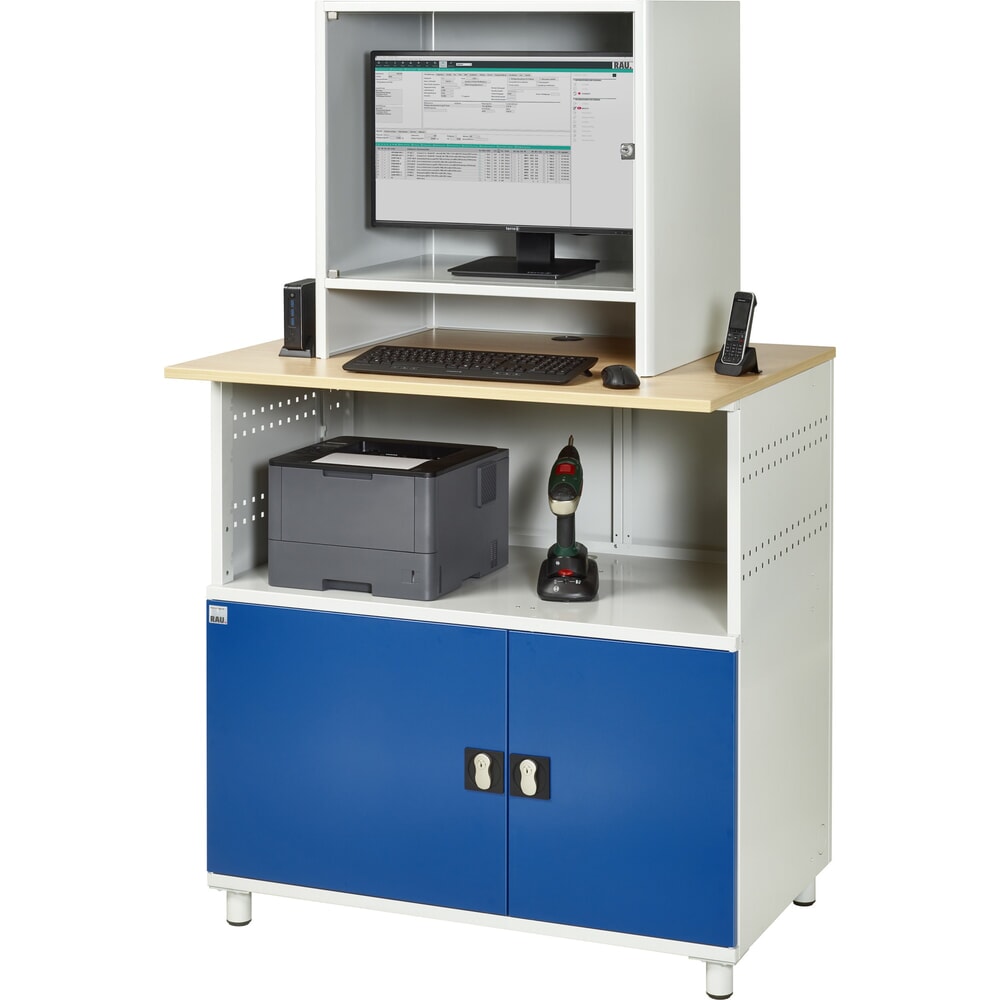 Číslo obrázku produktu 9: Stacionární počítačový stůl RAU s krytem na monitor