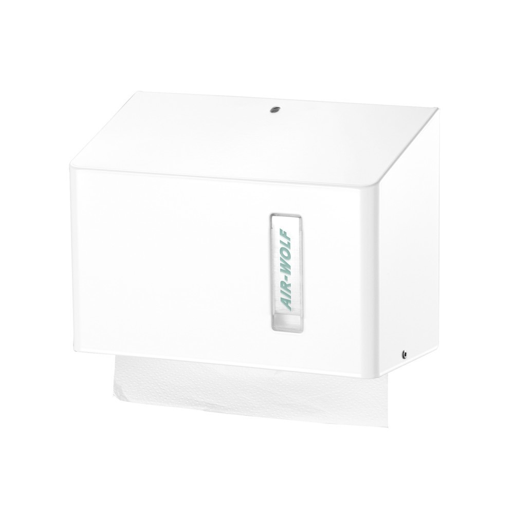 Zdjęcie produktu nr 1: Podajnik ręczników papierowych Air-Wolf serii Omega na ok. 300 ręczników papierowych, kolor biały