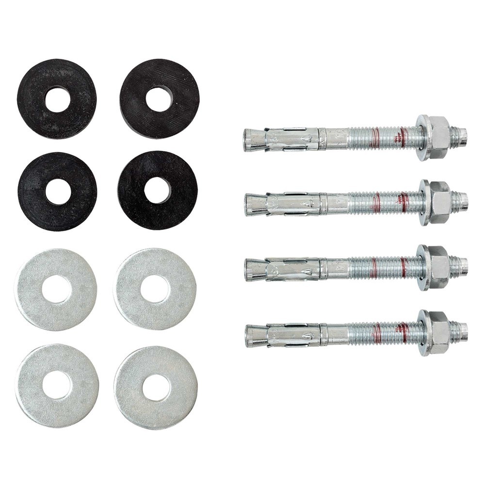 Číslo obrázka výrobku 4: Podlahová kotva MORAVIA FLEX pre betónové podlahy, súprava 4 ks, Ø × d 12 × 110 mm, s gumovými nárazníkmi Ø 40 mm, vrátane podložiek a matíc