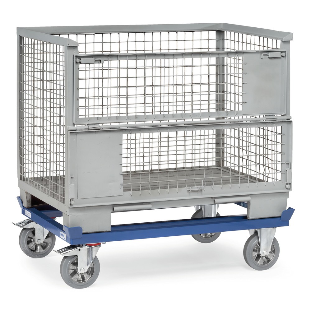 Zdjęcie produktu nr 2: Podwozie jezdne fetra® z narożnikami, udźwig 1000 kg, do palet 1200 x 1000 mm, ogumienie z elastycznej pełnej gumy