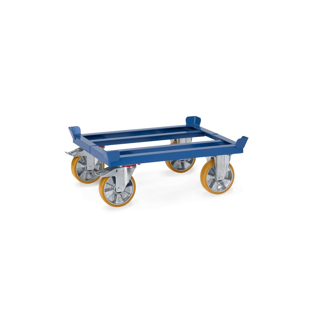 Zdjęcie produktu: Podwozie paletowe fetra®, koła z PU, udźwig 1050 kg, wymiary 810 x 610 mm, kolor niebieski brylantowy
