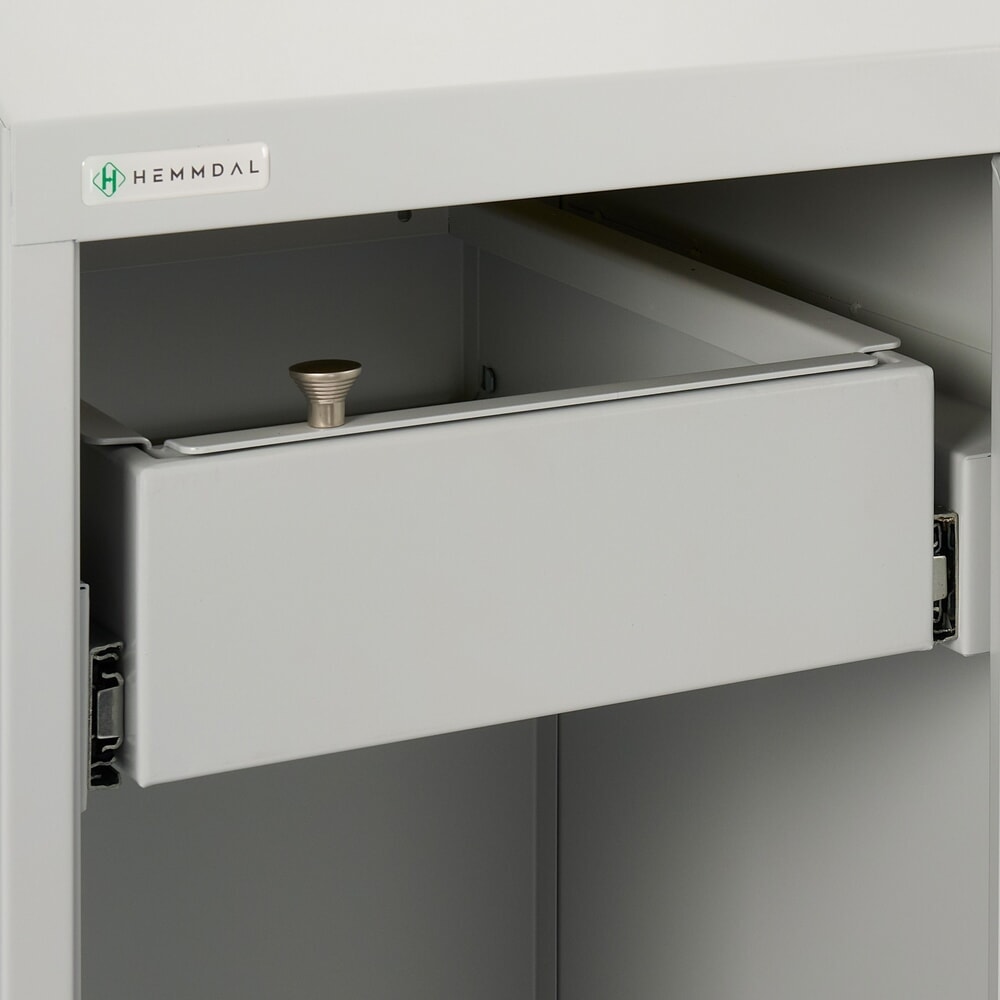 Zdjęcie produktu nr 5: Pojemnik na odpadki do recyklingu HEMMDAL, z uchwytem na worki, 120 litrów