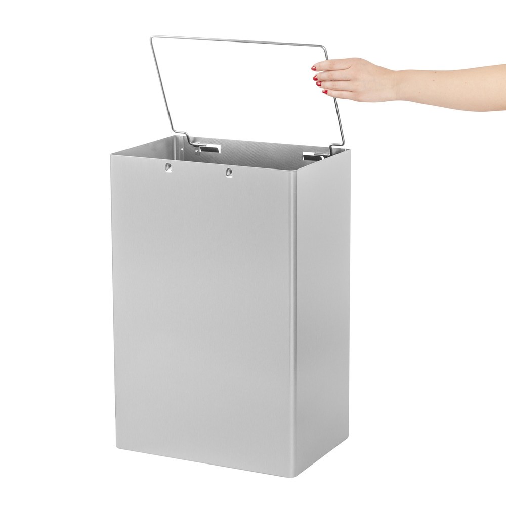 Zdjęcie produktu nr 2: Pojemnik na odpady Air-Wolf, pojemność 50 litrów, szczotkowana stal szlachetna