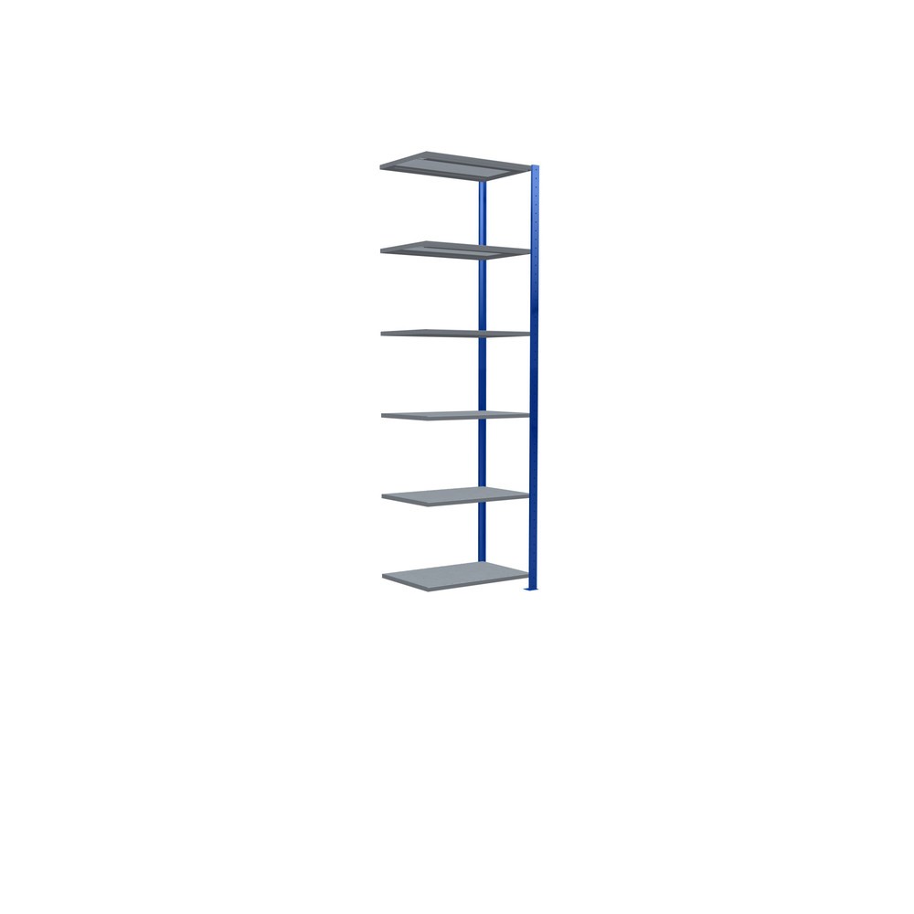 Číslo obrázka výrobku 2: policový regál SCHULTE, prídavné pole, horca modrá/galvanizovaný, nosnosť regálu 250 kg, V x Š x H 2 500 x 750 x 500 mm