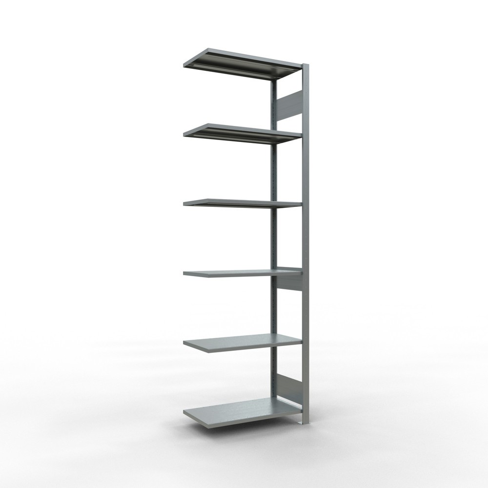 Obrázok výrobku: SCHULTE policový regál, prídavné pole, nosnosť regálu 150 kg, galvanizované, V x Š x H 2 500 x 750 x 400 mm