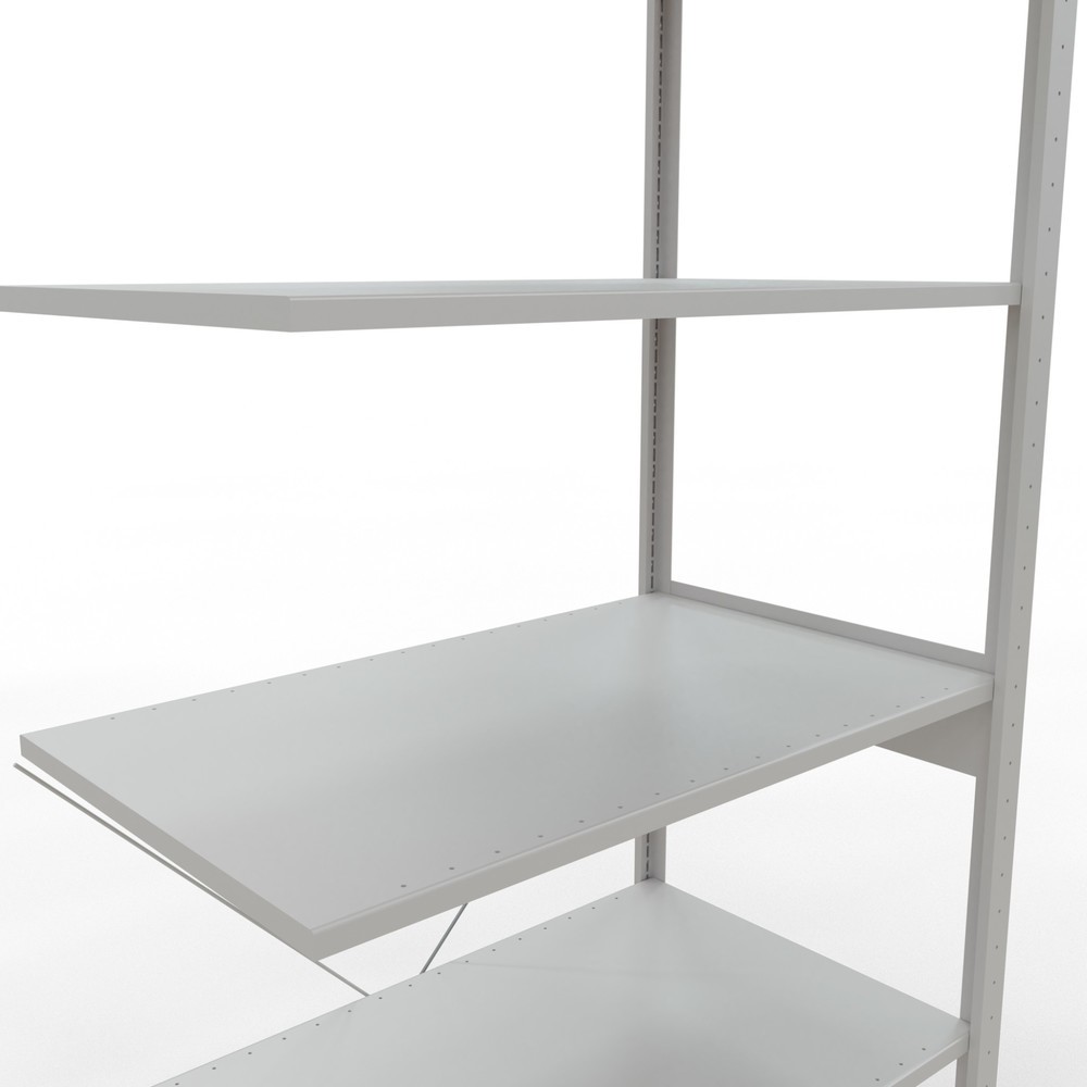 Číslo obrázku produktu 5: Policový regál SCHULTE, přídavné pole, nosnost police 150 kg, světlá šedá, VxŠxH 2500 x 1000 x 600 mm