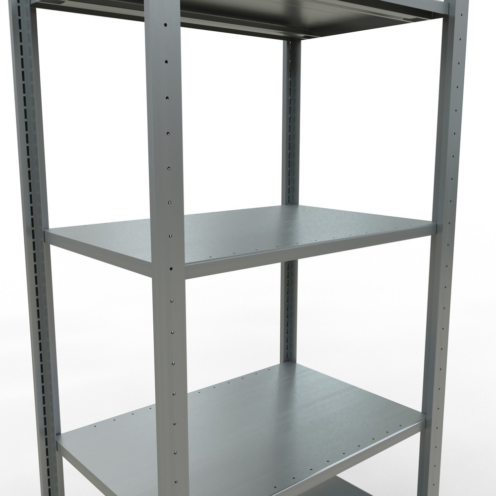 Číslo obrázku produktu 4: Policový regál SCHULTE, pozink, 5 polic z ocelového plechu, nosnost police 150 kg, VxŠxH 2000 x 810 x 536 mm