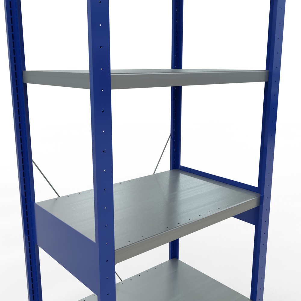 Číslo obrázku produktu 5: Policový regál SCHULTE, hořcová modř / pozink, nosnost police 250 kg, VxŠxH 2500 x 810 x 536 mm