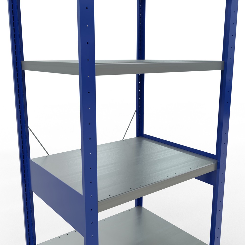 Číslo obrázku produktu 5: Policový regál SCHULTE, hořcová modř / pozink, nosnost police 250 kg, VxŠxH 2500 x 810 x 636 mm