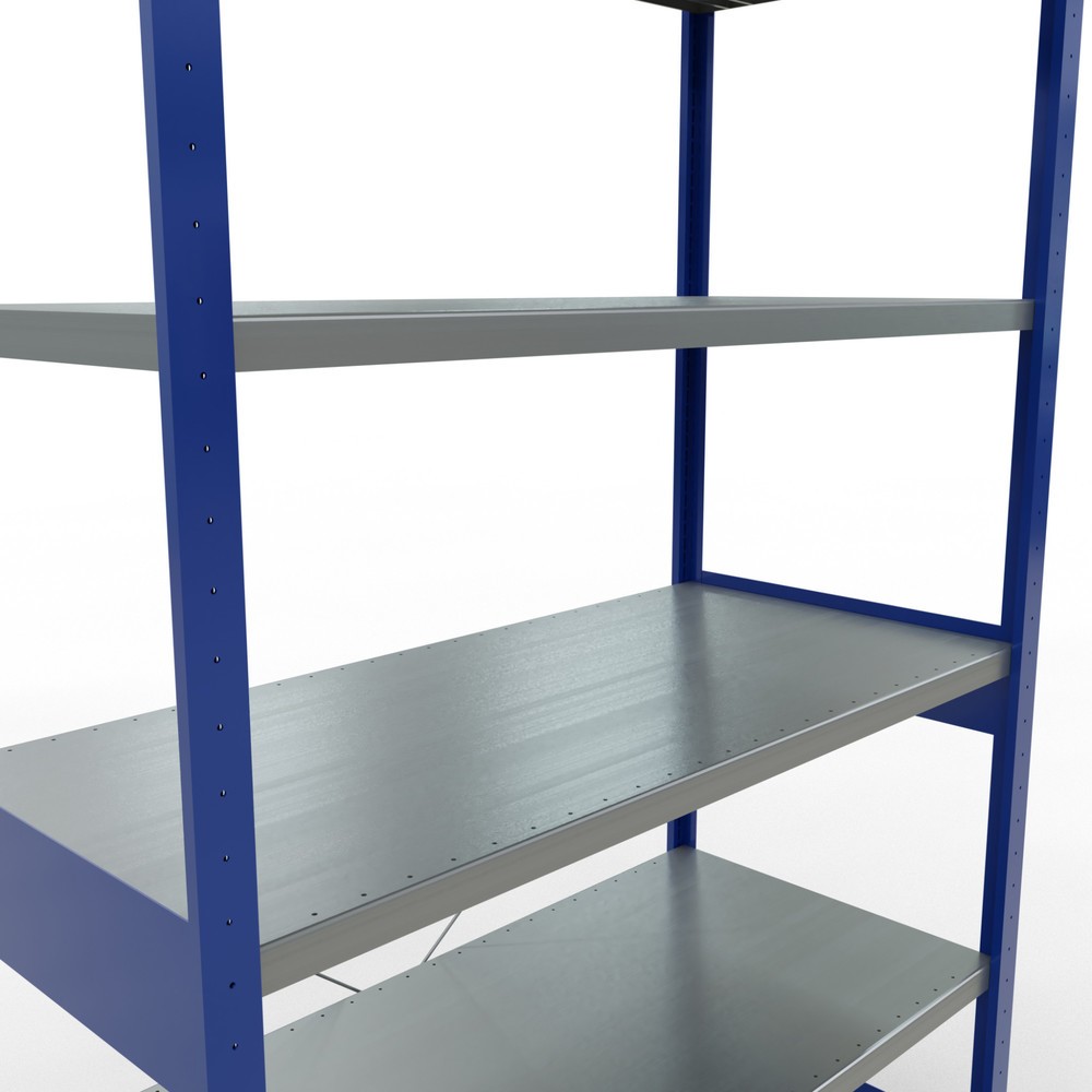 Číslo obrázku produktu 5: Policový regál SCHULTE, hořcová modř / pozink, nosnost police 250 kg, VxŠxH 2500 x 1360 x 636 mm
