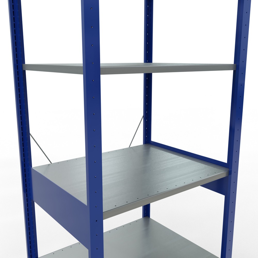 Číslo obrázku produktu 5: Policový regál SCHULTE, hořcová modř / pozink, nosnost police 150 kg, VxŠxH 2500 x 810 x 636 mm