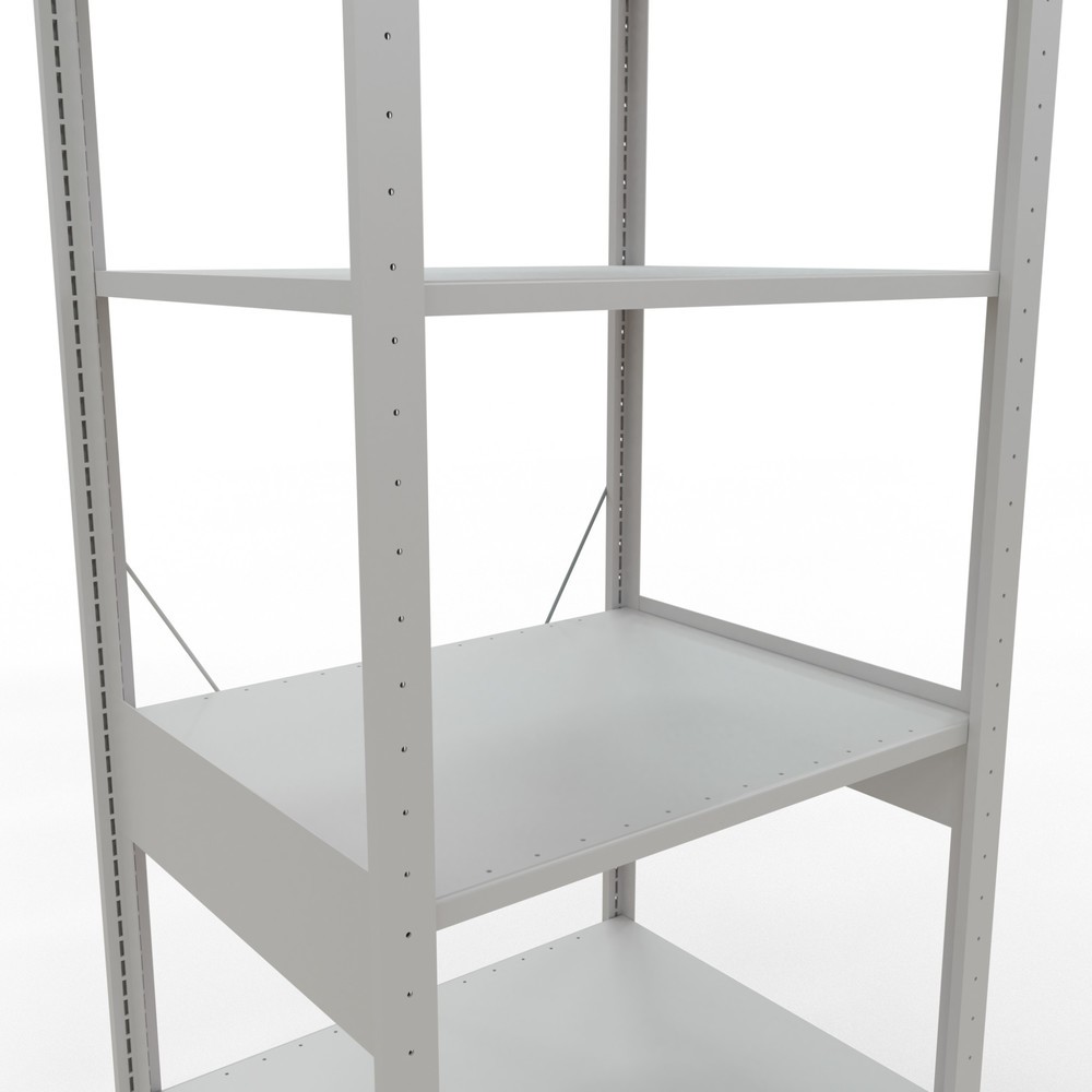Číslo obrázku produktu 5: Policový regál SCHULTE, šeď světlá, nosnost police 150 kg, VxŠxH 2500 x 810 x 636 mm